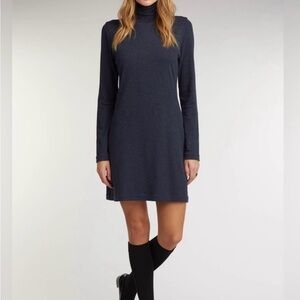 Soft Surroundings Black Long Sleeve Turtleneck Dress